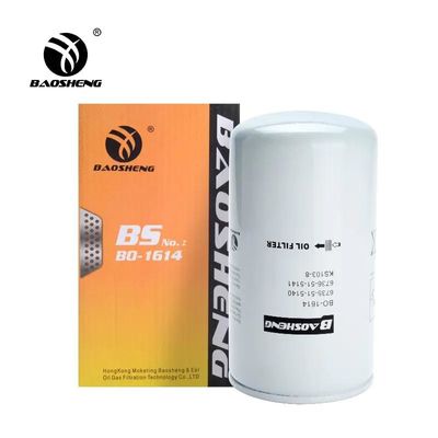 Filtro de óleo de escavadeira resistente à corrosão a altas temperaturas 6735-51-5140 67635-51-5141 170 mm Proteção do motor