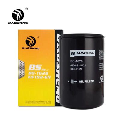 Filtro de óleo de escavadeira resistente à corrosão a altas temperaturas 6136-51-5121 KS192-6Short For KOMATSU 170mm Proteção do motor